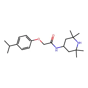 2-(4-propan-2-ylphenoxy)-N-(2,2,6,6-tetramethylpiperidin-4-yl)acetamide structure