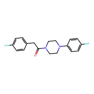 2-(4-Fluorophenyl)-1-[4-(4-fluorophenyl)piperazin-1-yl]ethanone structure