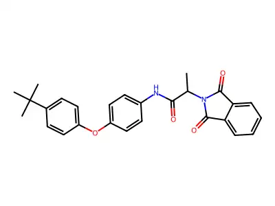 N-[4-(4-tert-butylphenoxy)phenyl]-2-(1,3-dioxoisoindol-2-yl)propanamide structure