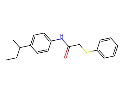 N-[4-(butan-2-yl)phenyl]-2-(phenylsulfanyl)acetamide structure
