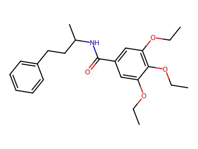 3,4,5-triethoxy-N-(4-phenylbutan-2-yl)benzamide structure