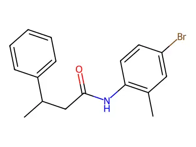N-(4-bromo-2-methylphenyl)-3-phenylbutanamide structure