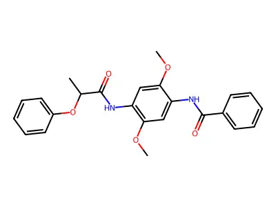 N-[2,5-dimethoxy-4-(2-phenoxypropanoylamino)phenyl]benzamide structure