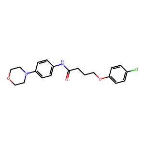 4-(4-chlorophenoxy)-N-(4-morpholin-4-ylphenyl)butanamide structure
