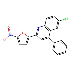 6-Chloro-2-(5-nitrofuran-2-yl)-4-phenylquinoline structure
