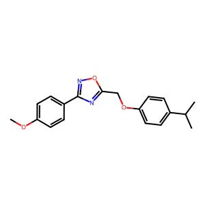 3-(4-Methoxyphenyl)-5-[(4-propan-2-ylphenoxy)methyl]-1,2,4-oxadiazole structure