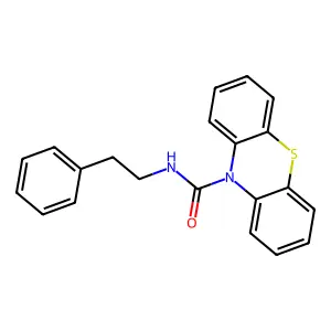 N-(2-phenylethyl)-10H-phenothiazine-10-carboxamide structure