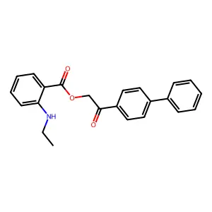 [2-Oxo-2-(4-phenylphenyl)ethyl] 2-(ethylamino)benzoate structure