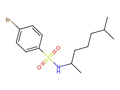 4-bromo-N-(6-methylheptan-2-yl)benzenesulfonamide structure