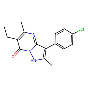 3-(4-chlorophenyl)-6-ethyl-2,5-dimethylpyrazolo[1,5-a]pyrimidin-7(4H)-one structure