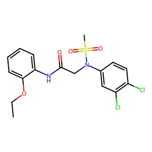 2-(3,4-dichloro-N-methylsulfonylanilino)-N-(2-ethoxyphenyl)acetamide structure