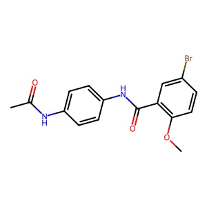 N-(4-acetamidophenyl)-5-bromo-2-methoxybenzamide structure