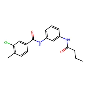 N-[3-(butanoylamino)phenyl]-3-chloro-4-methylbenzamide structure