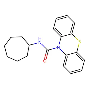 N-cycloheptyl-10H-phenothiazine-10-carboxamide structure