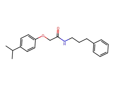 N-(3-phenylpropyl)-2-(4-propan-2-ylphenoxy)acetamide structure