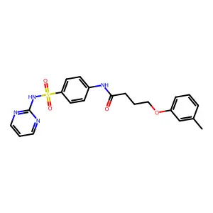 N-[4-(Pyrimidin-2-ylsulfamoyl)-phenyl]-4-m-tolyloxy-butyramide structure