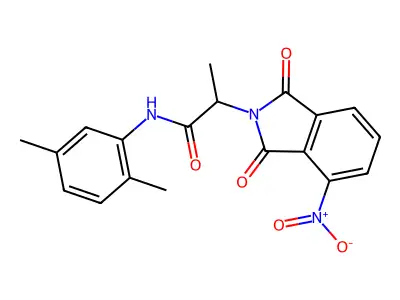 N-(2,5-dimethylphenyl)-2-(4-nitro-1,3-dioxoisoindol-2-yl)propanamide structure
