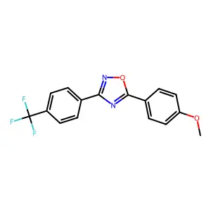 5-(4-Methoxyphenyl)-3-[4-(trifluoromethyl)phenyl]-1,2,4-oxadiazole structure