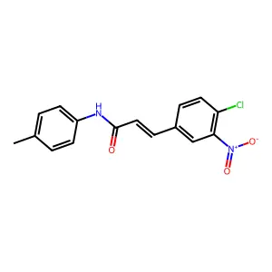 (E)-3-(4-chloro-3-nitrophenyl)-N-(4-methylphenyl)prop-2-enamide structure
