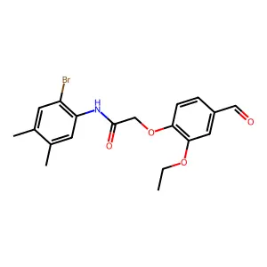 N-(2-bromo-4,5-dimethylphenyl)-2-(2-ethoxy-4-formylphenoxy)acetamide structure