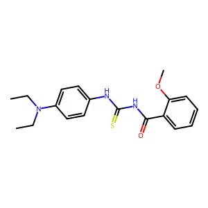 N-[[4-(diethylamino)phenyl]carbamothioyl]-2-methoxybenzamide structure