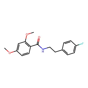 N-[2-(4-fluorophenyl)ethyl]-2,4-dimethoxybenzamide structure