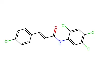 (E)-3-(4-chlorophenyl)-N-(2,4,5-trichlorophenyl)prop-2-enamide structure