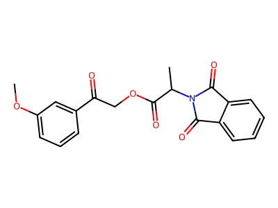 2-(3-methoxyphenyl)-2-oxoethyl 2-(1,3-dioxo-1,3-dihydro-2H-isoindol-2-yl)propanoate structure
