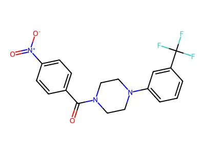4-Nitrophenyl 4-[3-(trifluoromethyl)phenyl]piperazinyl ketone structure