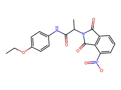 N-(4-ethoxyphenyl)-2-(4-nitro-1,3-dioxoisoindol-2-yl)propanamide structure