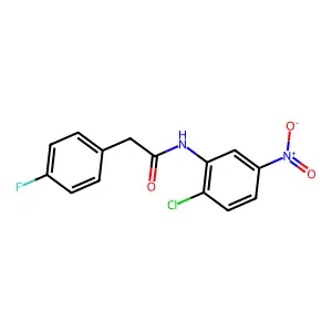 N-(2-chloro-5-nitrophenyl)-2-(4-fluorophenyl)acetamide structure
