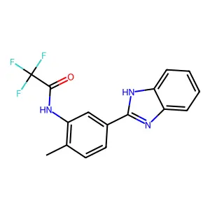N-[5-(1H-benzimidazol-2-yl)-2-methylphenyl]-2,2,2-trifluoroacetamide structure