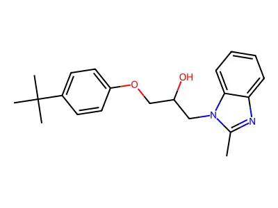 1-(4-Tert-butylphenoxy)-3-(2-methylbenzimidazol-1-yl)propan-2-ol structure