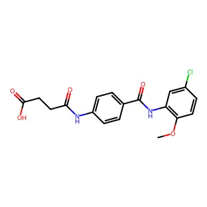 4-[4-[(5-Chloro-2-methoxyphenyl)carbamoyl]anilino]-4-oxobutanoic acid structure