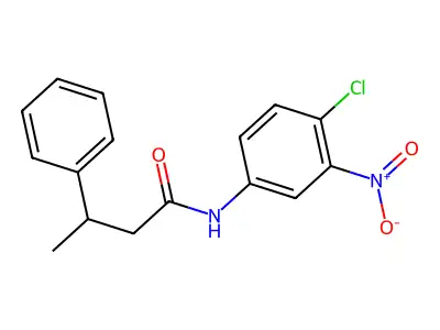 N-(4-chloro-3-nitrophenyl)-3-phenylbutanamide structure