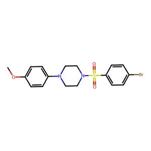 4-{4-[(4-Bromophenyl)sulfonyl]-1-piperazinyl}phenyl methyl ether structure