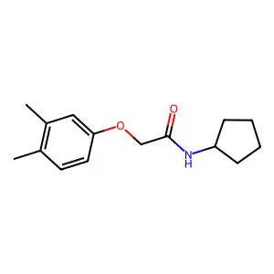 N-cyclopentyl-2-(3,4-dimethylphenoxy)acetamide structure