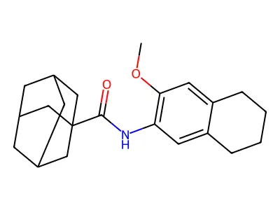 N-(3-methoxy-5,6,7,8-tetrahydronaphthalen-2-yl)adamantane-1-carboxamide structure