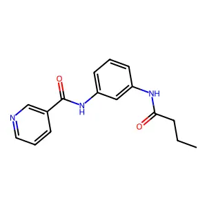N-[3-(丁酰基氨基)苯基]吡啶-3-甲酰胺 structure