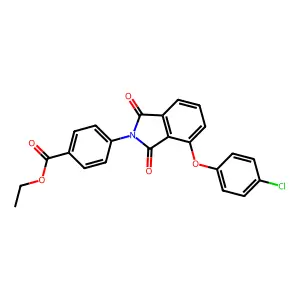 ethyl 4-[4-(4-chlorophenoxy)-1,3-dioxo-1,3-dihydro-2H-isoindol-2-yl]benzoate structure