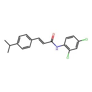 (E)-N-(2,4-dichlorophenyl)-3-(4-propan-2-ylphenyl)prop-2-enamide structure