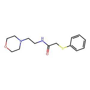 N-(2-morpholin-4-ylethyl)-2-phenylsulfanylacetamide structure