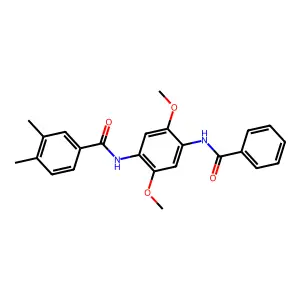 N-(4-benzamido-2,5-dimethoxyphenyl)-3,4-dimethylbenzamide structure