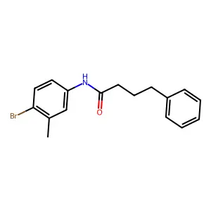 N-(4-bromo-3-methylphenyl)-4-phenylbutanamide structure