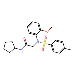 N-Cyclopentyl-2-[(2-methoxy-phenyl)-(toluene-4-sulfonyl)-amino]-acetamide structure