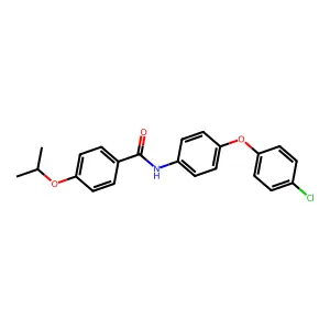 N-[4-(4-chlorophenoxy)phenyl]-4-propan-2-yloxybenzamide structure