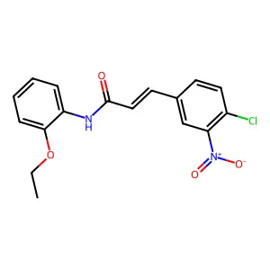 (E)-3-(4-chloro-3-nitrophenyl)-N-(2-ethoxyphenyl)prop-2-enamide structure