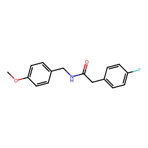2-(4-fluorophenyl)-N-[(4-methoxyphenyl)methyl]acetamide structure