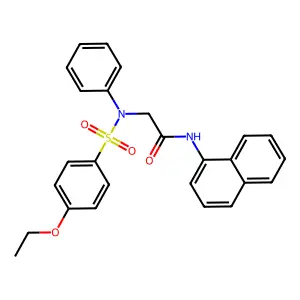 2-(N-(4-ethoxyphenyl)sulfonylanilino)-N-naphthalen-1-ylacetamide structure