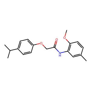 N-(2-methoxy-5-methylphenyl)-2-(4-propan-2-ylphenoxy)acetamide structure